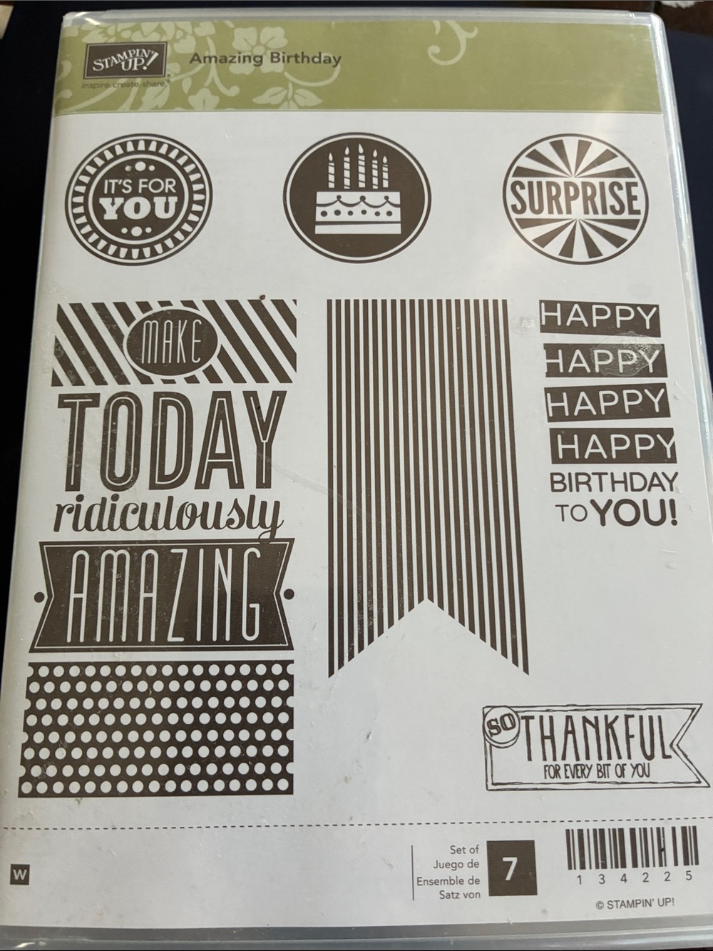 Stamping up, amazing birthday Wood Block celebration
